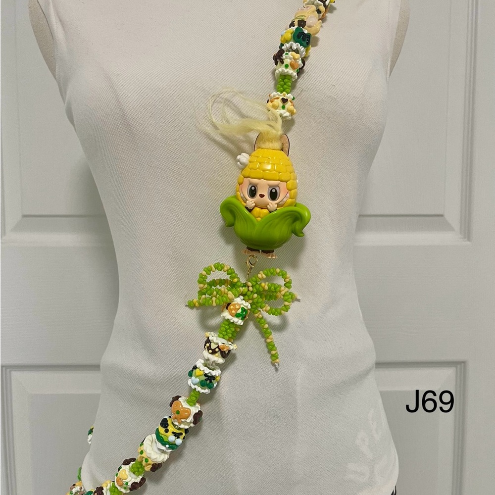 Handmade Crossbody Phone Strap with Figure Toy adjustable for Phone Lanyard,Bag